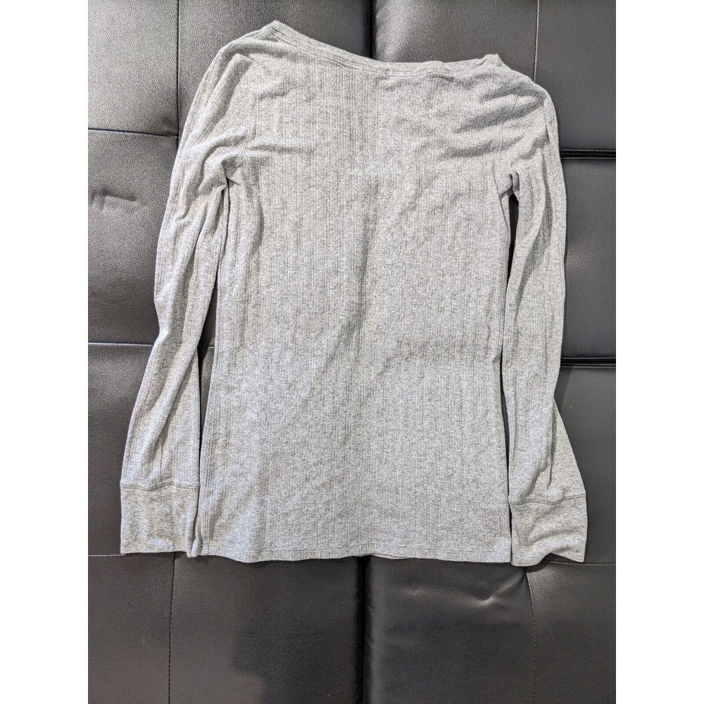 Victorias‎ Secret Womens Pajama Lounge Top Gray Half Button L